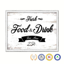 Load image into Gallery viewer, Fresh Food & Drink Vintage Sign Gifts Home Decor Wall Art Canvas Print with Custom Picture Frame