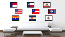 Load image into Gallery viewer, Georgia State Flag Canvas Print with Custom Black Picture Frame Home Decor Wall Art Decoration Gifts