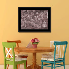 Load image into Gallery viewer, Land Vintage Vivid Sepia Map Canvas Print, Picture Frames Home Decor Wall Art Decoration Gifts