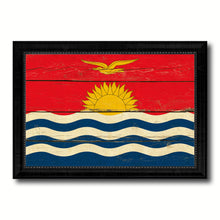 Load image into Gallery viewer, Kiribati Country Flag Vintage Canvas Print with Black Picture Frame Home Decor Gifts Wall Art Decoration Artwork