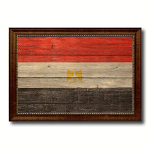 Load image into Gallery viewer, Egypt Country Flag Texture Canvas Print with Brown Custom Picture Frame Home Decor Gift Ideas Wall Art Decoration