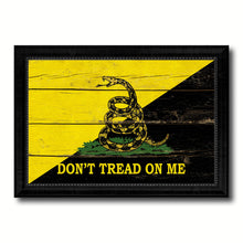 Load image into Gallery viewer, Gadsden Don't Tread on Me Military Flag Vintage Canvas Print with Black Picture Frame Home Decor Wall Art Decoration Gift Ideas