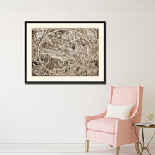 Load image into Gallery viewer, Christian Celestial Hemisphere Vintage Sepia Map Canvas Print, Picture Frame Gifts Home Decor Wall Art Decoration