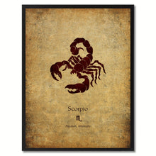 Load image into Gallery viewer, Zodiac Scorpio Horoscope Astrology Canvas Print, Black Picture Frame Home Decor Wall Art Gift