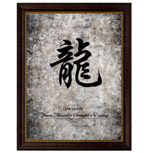 Load image into Gallery viewer, Zodiac Dragon Horoscope Character Canvas Print Brown Picture Frame Home Decor Wall Art Gift Ideas