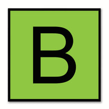 Load image into Gallery viewer, Alphabet B Green Canvas Print Black Frame Kids Bedroom Wall Décor Home Art