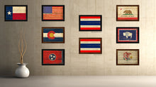 Load image into Gallery viewer, Thailand Country Flag Vintage Canvas Print with Brown Picture Frame Home Decor Gifts Wall Art Decoration Artwork
