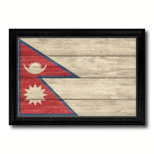 Load image into Gallery viewer, Nepal Country Flag Texture Canvas Print with Black Picture Frame Home Decor Wall Art Decoration Collection Gift Ideas