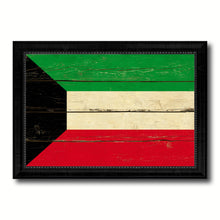 Load image into Gallery viewer, Kuwait Country Flag Vintage Canvas Print with Black Picture Frame Home Decor Gifts Wall Art Decoration Artwork