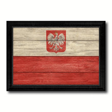 Load image into Gallery viewer, Poland Country Flag Texture Canvas Print with Black Picture Frame Home Decor Wall Art Decoration Collection Gift Ideas