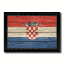 Load image into Gallery viewer, Croatia Country Flag Texture Canvas Print with Black Picture Frame Home Decor Wall Art Decoration Collection Gift Ideas