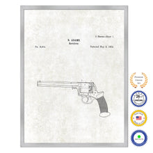 Load image into Gallery viewer, 1853 Gun Revolver Old Patent Art Print on Canvas Custom Framed Vintage Home Decor Wall Decoration Great for Gifts