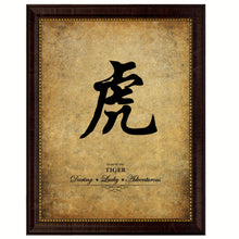 Load image into Gallery viewer, Zodiac Tiger Horoscope Canvas Print Brown Picture Frame Home Decor Wall Art Gift Ideas
