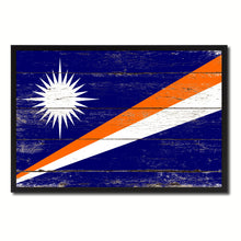 Load image into Gallery viewer, Marshall Islands Country National Flag Vintage Canvas Print with Picture Frame Home Decor Wall Art Collection Gift Ideas