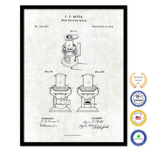 Load image into Gallery viewer, 1901 Base Burning Stove Old Patent Art Print on Canvas Custom Framed Vintage Home Decor Wall Decoration Great for Gifts