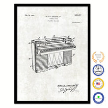 Load image into Gallery viewer, 1940 Electric Piano Old Patent Art Print on Canvas Custom Framed Vintage Home Decor Wall Decoration Great for Gifts