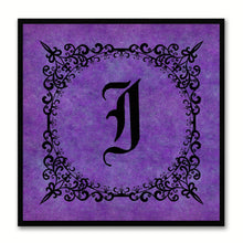Load image into Gallery viewer, Alphabet I Purple Canvas Print Black Frame Kids Bedroom Wall Décor Home Art