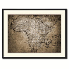 Load image into Gallery viewer, Africa Mapmaker Vintage Sepia Map Canvas Print, Picture Frame Gifts Home Decor Wall Art Decoration