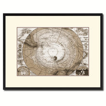 Load image into Gallery viewer, Antarctica South Pole Vintage Sepia Map Canvas Print, Picture Frame Gifts Home Decor Wall Art Decoration