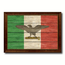 Load image into Gallery viewer, Italy War Eagle Italian Flag Texture Canvas Print with Brown Picture Frame Home Decor Wall Art Gifts