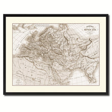 Load image into Gallery viewer, Europe In The Middle Ages Crusades Vintage Sepia Map Canvas Print, Picture Frame Gifts Home Decor Wall Art Decoration