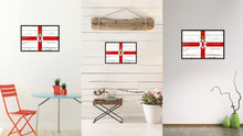 Load image into Gallery viewer, North Irish Ulster City Northern Ireland Country Flag Vintage Canvas Print with Black Picture Frame Home Decor Wall Art Collectible Decoration Artwork Gifts
