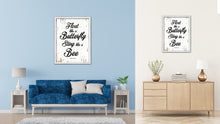 Load image into Gallery viewer, Float like a butterfly sting like a bee - Muhammad Ali Motivational Quote Saying Canvas Print with Picture Frame Home Decor Wall Art, White Wash