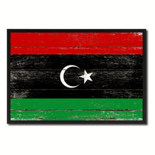 Load image into Gallery viewer, Libya Country National Flag Vintage Canvas Print with Picture Frame Home Decor Wall Art Collection Gift Ideas