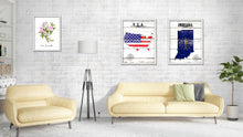 Load image into Gallery viewer, Indiana Flag Gifts Home Decor Wall Art Canvas Print with Custom Picture Frame
