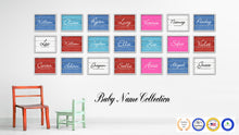Load image into Gallery viewer, Wyatt Name Plate White Wash Wood Frame Canvas Print Boutique Cottage Decor Shabby Chic