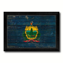 Load image into Gallery viewer, Vermont State Vintage Flag Canvas Print with Black Picture Frame Home Decor Man Cave Wall Art Collectible Decoration Artwork Gifts