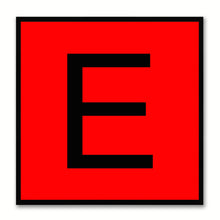 Load image into Gallery viewer, Alphabet E Red Canvas Print Black Frame Kids Bedroom Wall Décor Home Art