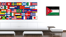 Load image into Gallery viewer, Jordan Country National Flag Vintage Canvas Print with Picture Frame Home Decor Wall Art Collection Gift Ideas