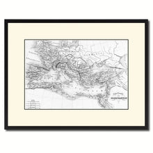 Load image into Gallery viewer, Constantine Empire Vintage B&W Map Canvas Print, Picture Frame Home Decor Wall Art Gift Ideas