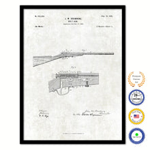 Load image into Gallery viewer, 1899 Bolt Gun Rifle Old Patent Art Print on Canvas Custom Framed Vintage Home Decor Wall Decoration Great for Gifts