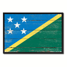 Load image into Gallery viewer, Solomon Islands Country National Flag Vintage Canvas Print with Picture Frame Home Decor Wall Art Collection Gift Ideas