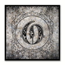 Load image into Gallery viewer, Alphabet O Black Canvas Print Black Frame Kids Bedroom Wall Décor Home Art