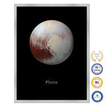 Load image into Gallery viewer, Pluto Print on Canvas Planets of Solar System Silver Picture Framed Art Home Decor Wall Office Decoration
