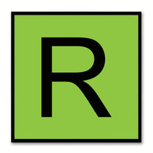 Load image into Gallery viewer, Alphabet R Green Canvas Print Black Frame Kids Bedroom Wall Décor Home Art