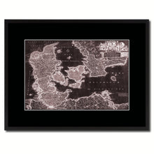 Load image into Gallery viewer, Denmark Centuries Vintage Vivid Sepia Map Canvas Print, Picture Frames Home Decor Wall Art Decoration Gifts