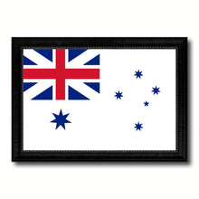 Load image into Gallery viewer, Australian White Ensign City Australia Country Flag Canvas Print Black Picture Frame