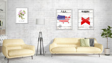 Load image into Gallery viewer, Alabama Flag Gifts Home Decor Wall Art Canvas Print with Custom Picture Frame