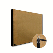 Load image into Gallery viewer, Alphabet Letter T Auqa Canvas Print, Black Custom Frame