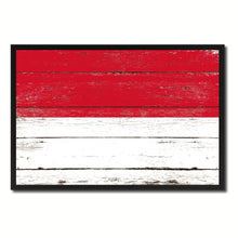 Load image into Gallery viewer, Indonesia Country National Flag Vintage Canvas Print with Picture Frame Home Decor Wall Art Collection Gift Ideas