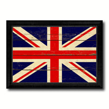 Load image into Gallery viewer, United Kingdom Country Flag Vintage Canvas Print with Black Picture Frame Home Decor Gifts Wall Art Decoration Artwork