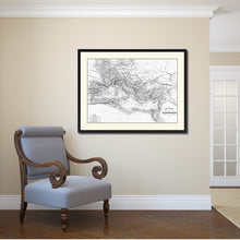 Load image into Gallery viewer, Constantine Empire Vintage B&W Map Canvas Print, Picture Frame Home Decor Wall Art Gift Ideas