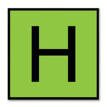 Load image into Gallery viewer, Alphabet H Green Canvas Print Black Frame Kids Bedroom Wall Décor Home Art