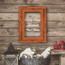 Load image into Gallery viewer, Country Orange Shabby Chic Home Decor Custom Frame Great for Farmhouse Vintage Rustic Wood Picture Frame