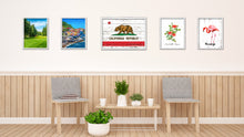 Load image into Gallery viewer, California State Flag Shabby Chic Gifts Home Decor Wall Art Canvas Print, White Wash Wood Frame