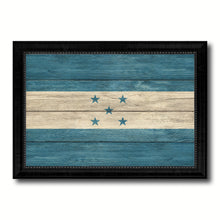 Load image into Gallery viewer, Honduras Country Flag Texture Canvas Print with Black Picture Frame Home Decor Wall Art Decoration Collection Gift Ideas